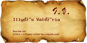 Illyés Valéria névjegykártya